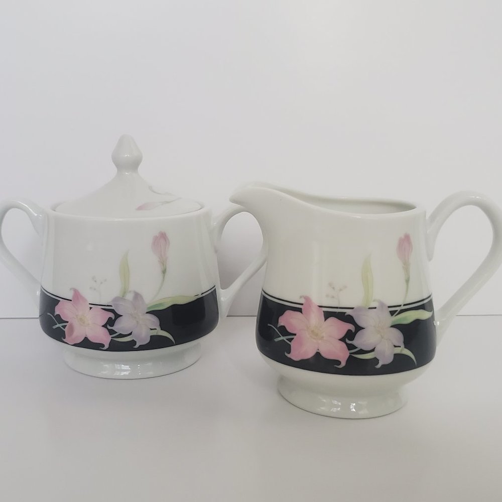 Vtg 'Royal Charm' Fine Porcelain Coffee Creamer & Sugar Server Set Replacements
